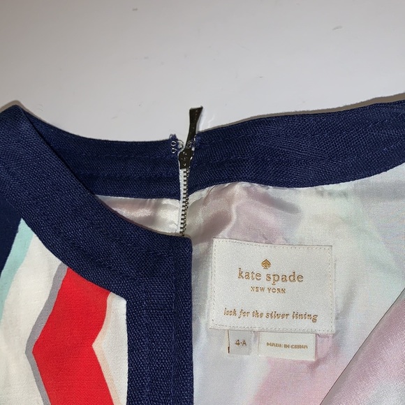 Kate Spade Multicoloured Geometric Print Dress - Women’s Size 4 - Picture 6 of 7